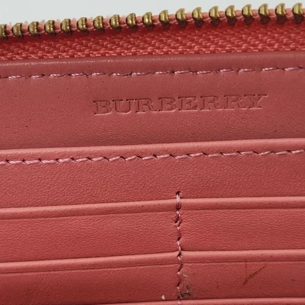 Burberry Tan and Pink Plaid Wallet - Picture 4 of 5